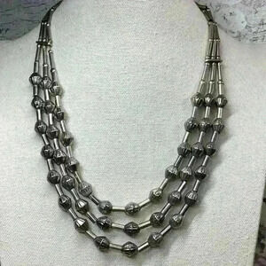 Vintage Silver Metal Necklace 20”